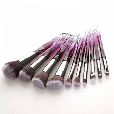 Procurement section Professional gradual change purple rod makeup brush package eye makeup brush set wholesaler 2021