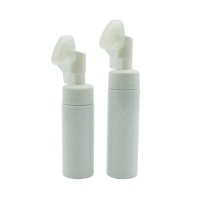 150ml 200ml facial cleanser PET bottle Haodexin empty mousse foam bottles wholesale white foam cleanser brush bottle face care